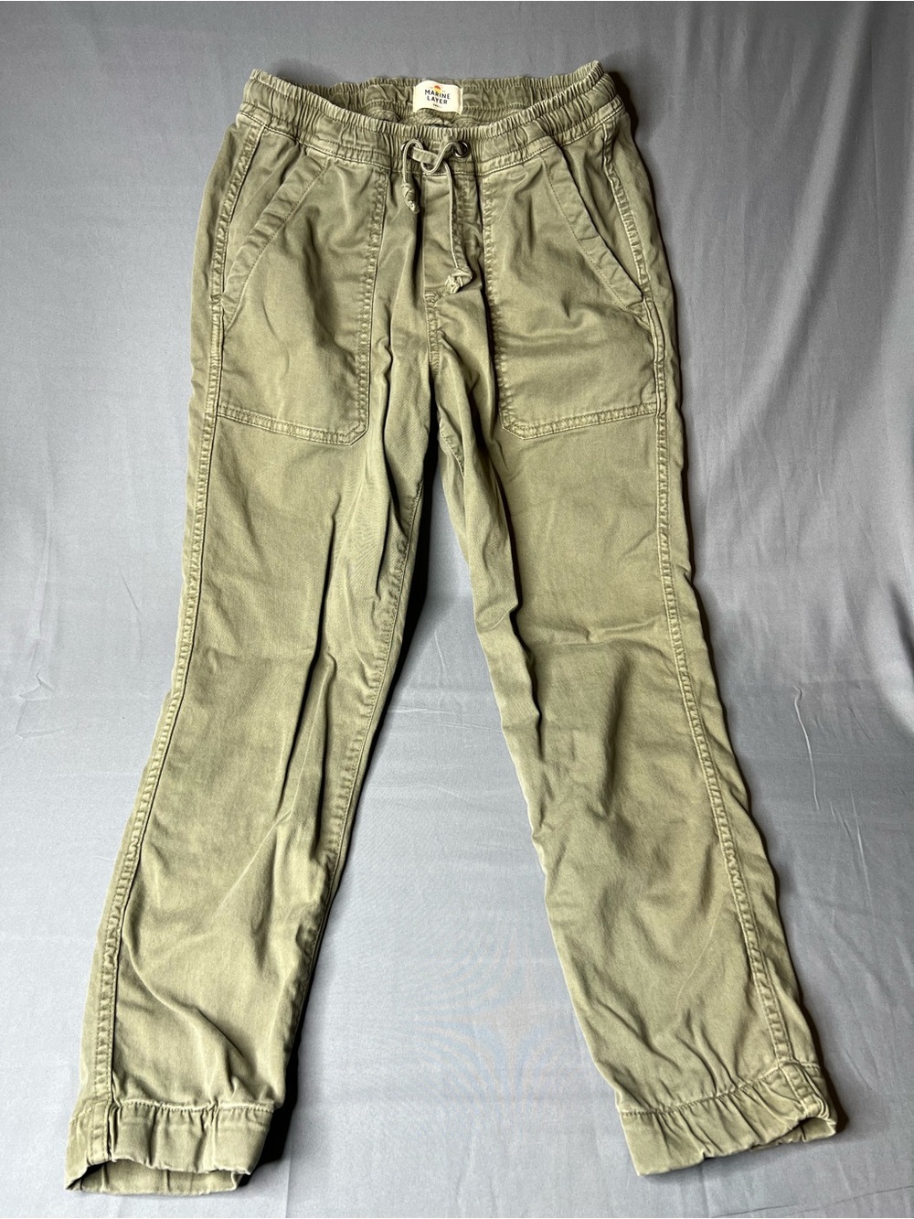 Marine Layer Khaki Utility Cargo Jogger Pants Drawstring Size S